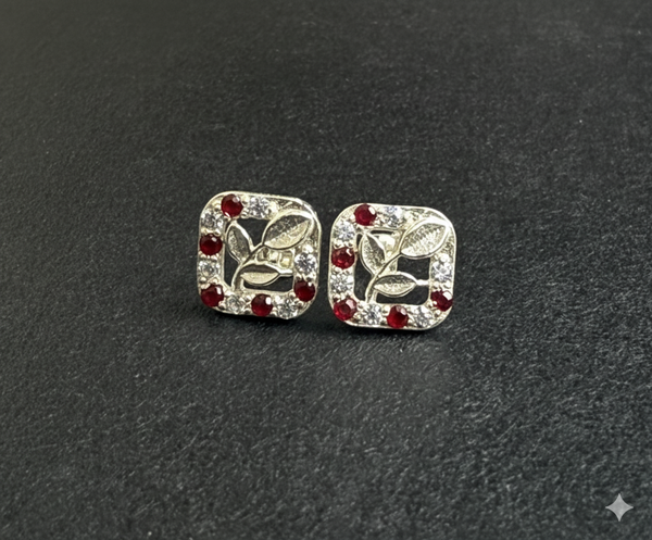 Square Pave Leaf Ring